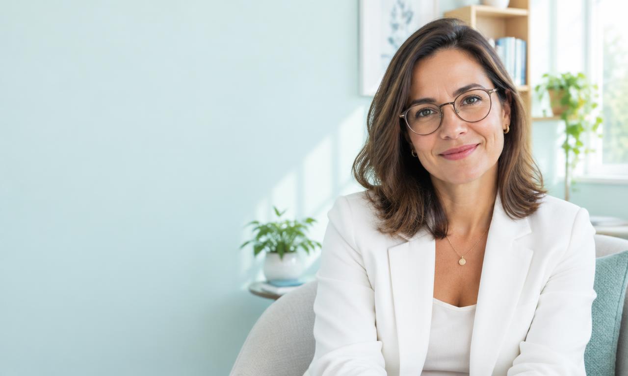 Psicóloga em seu consultório